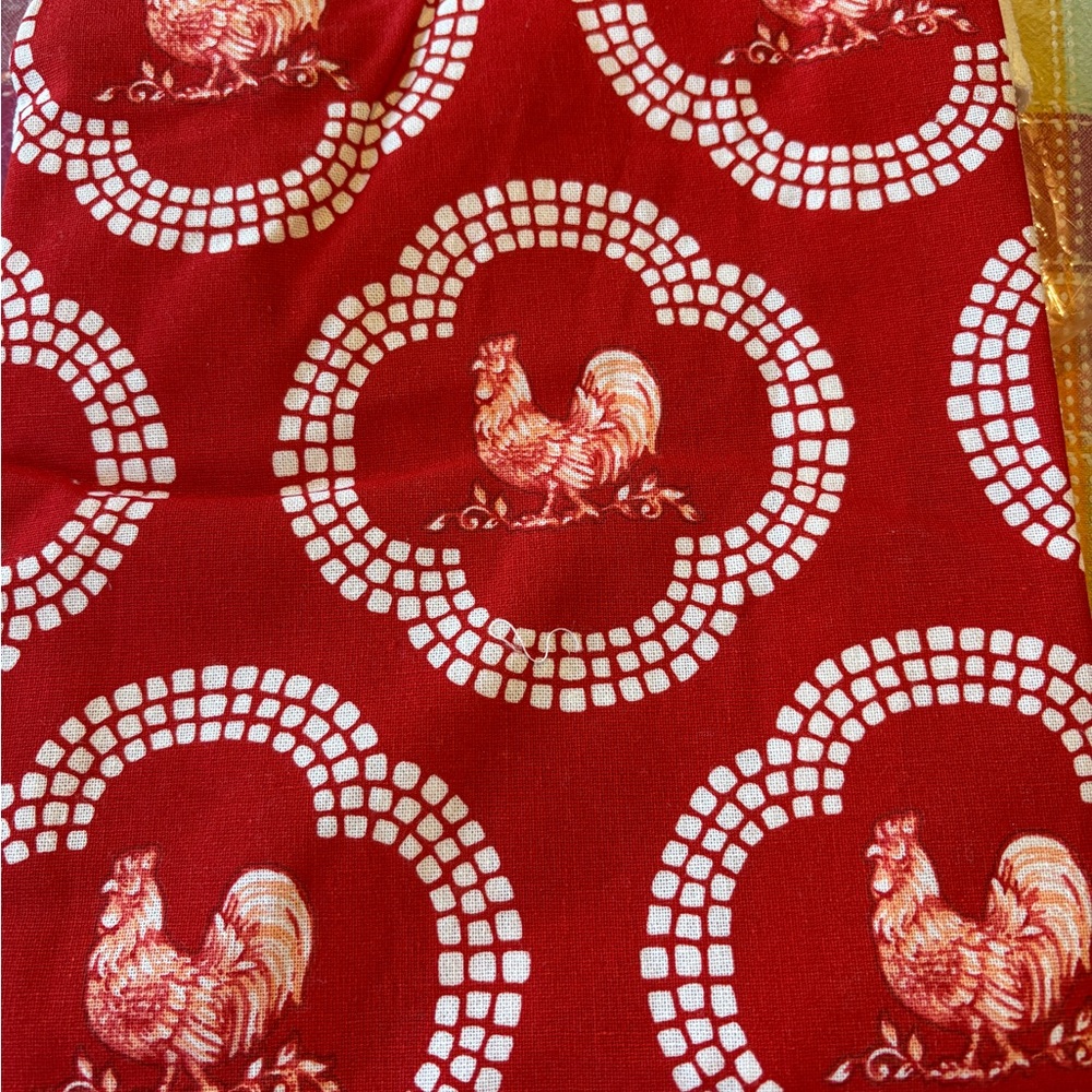 Red Rooster Pattern Apron NWT - Picture 2 of 6